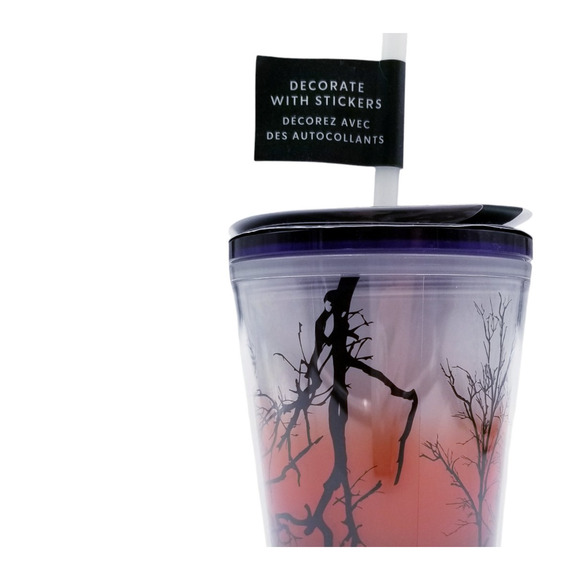 *NEW* 2022 Halloween Starbucks Glow In The Dark w/Stickers Tumbler Cold Cup 16oz - Picture 3 of 8